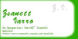 zsanett varro business card