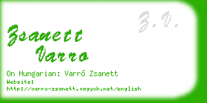 zsanett varro business card